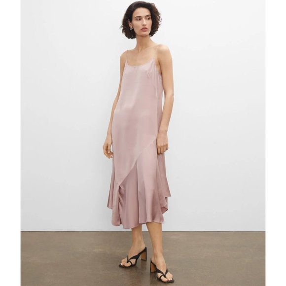 Club Monaco Asymmetrical Dress in Blush Pink - Picture 7 of 16